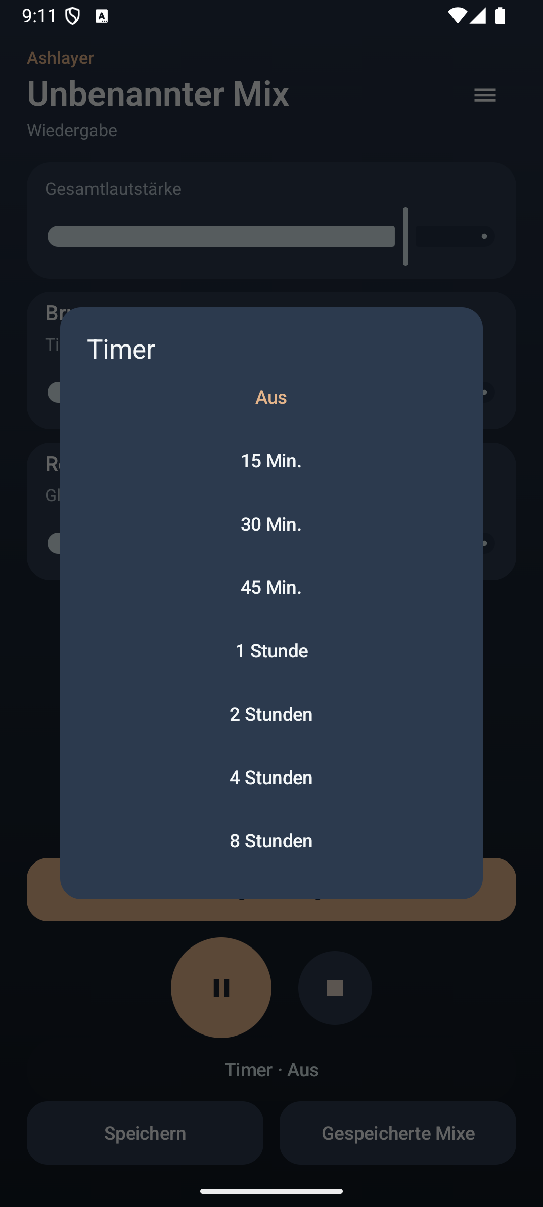 Ashlayer: Ambient-Mixer — timer