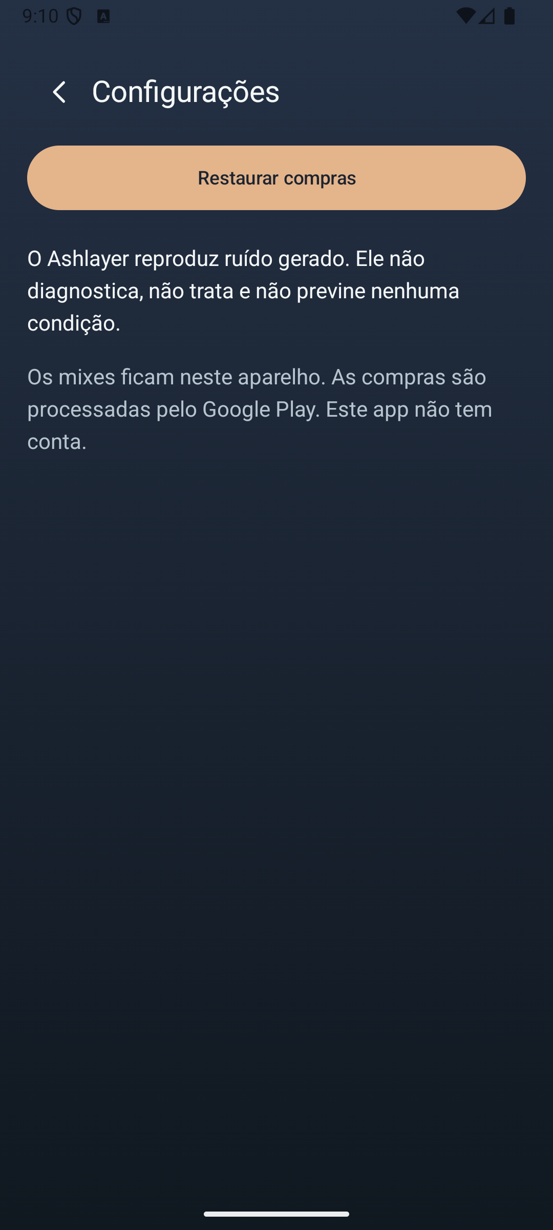 Ashlayer: Mix ambiente — settings