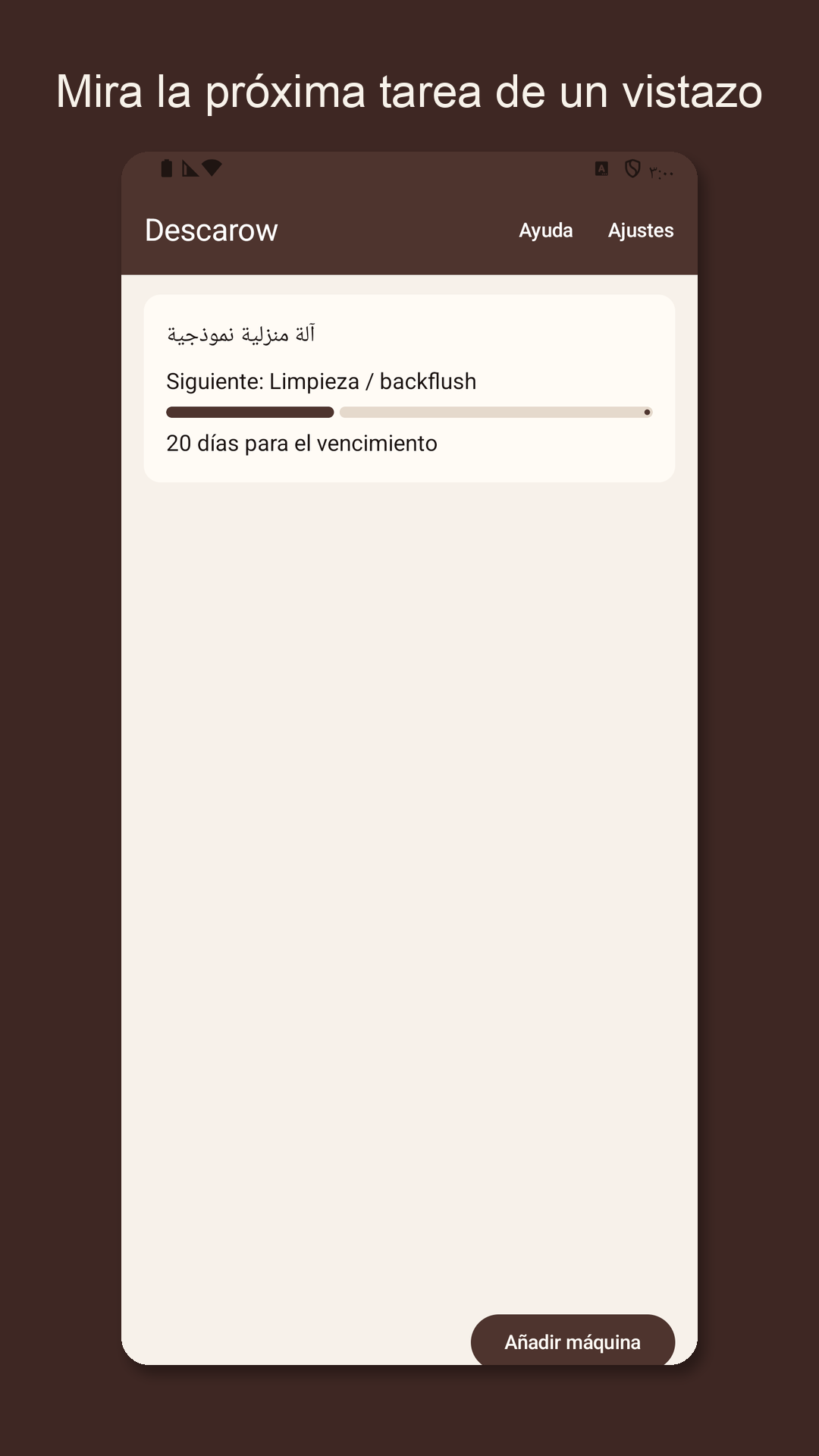 Descarow: Cuidado de máquina