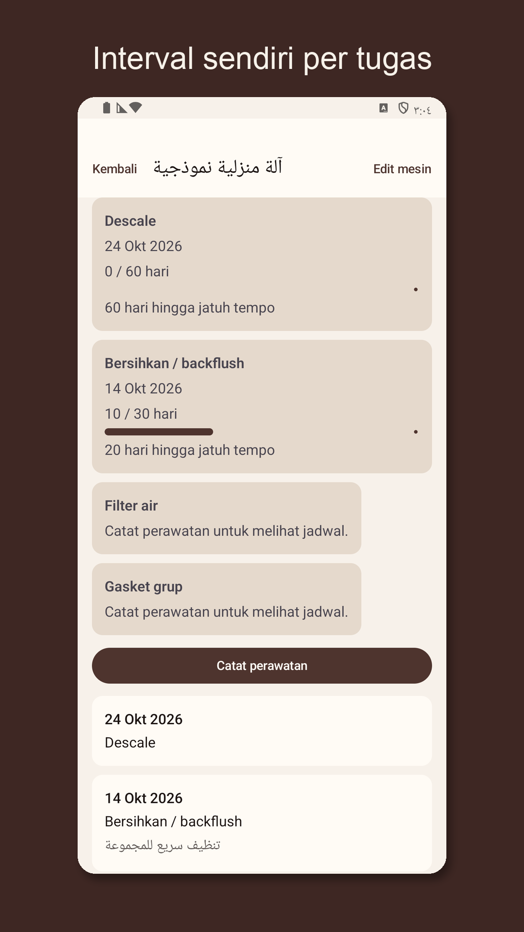 Descarow: Log perawatan — 3