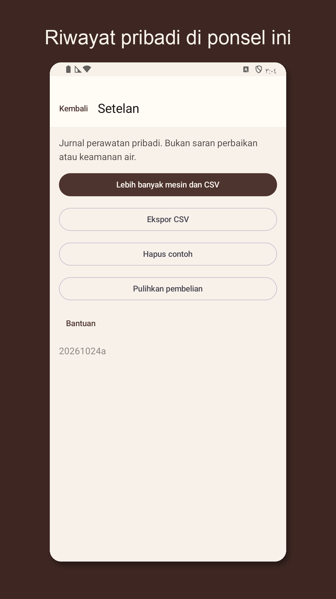 Descarow: Log perawatan — 5
