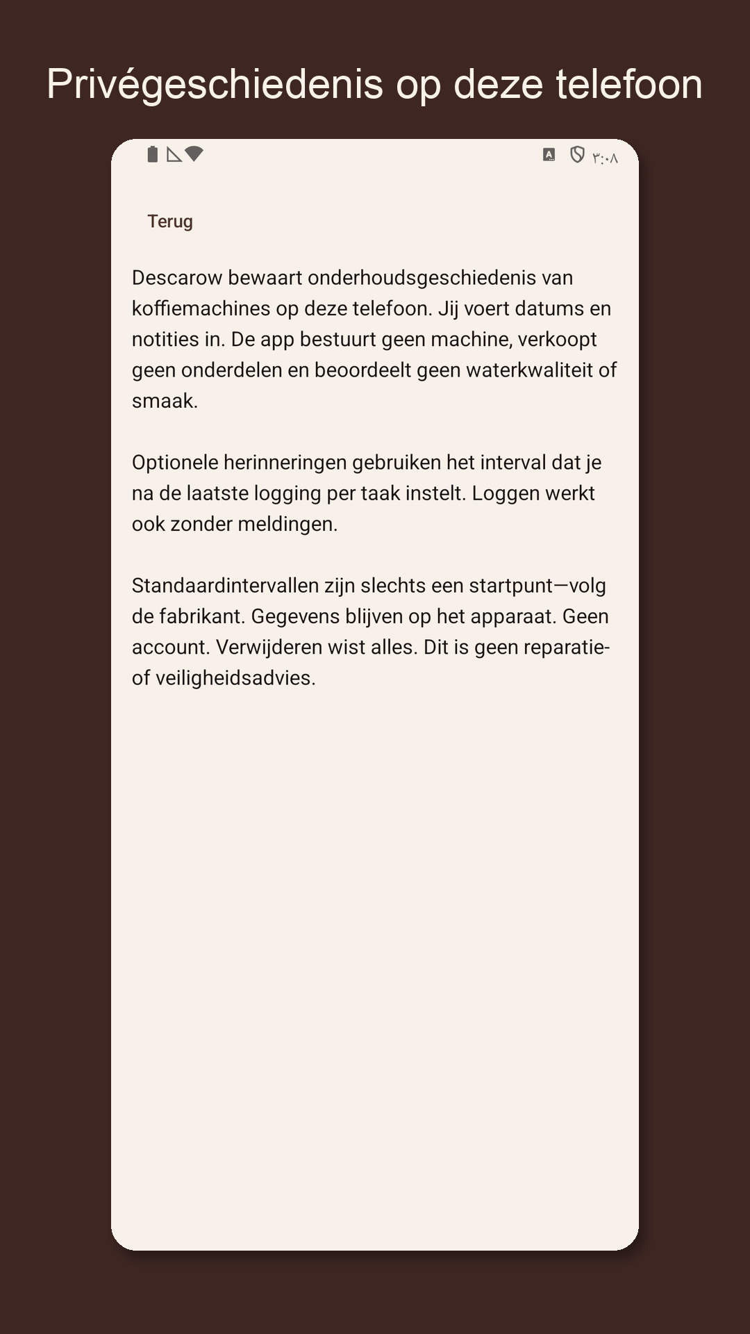 Descarow: Machineonderhoud — 5