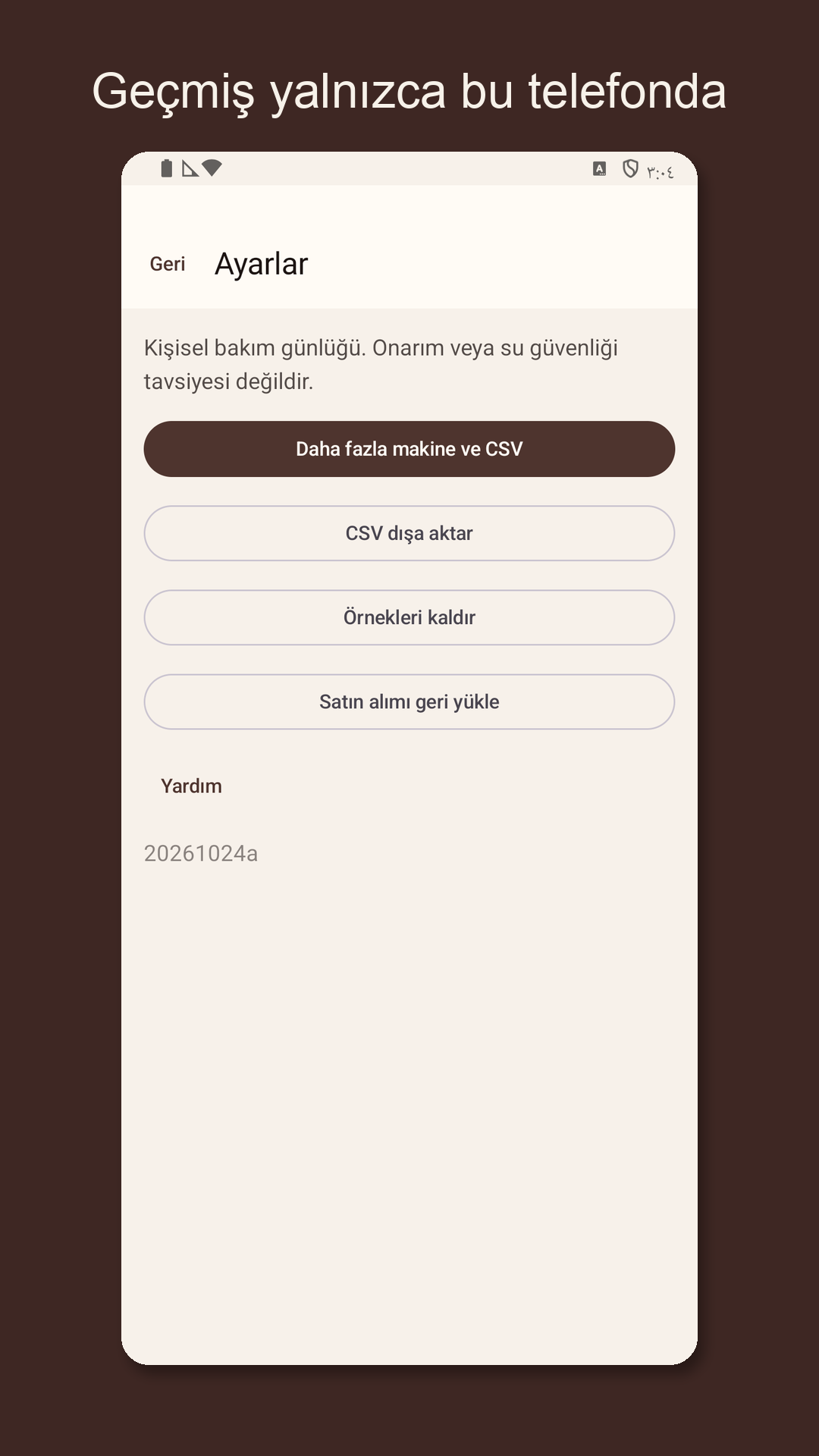 Descarow: Makine bakım günlüğü — 5