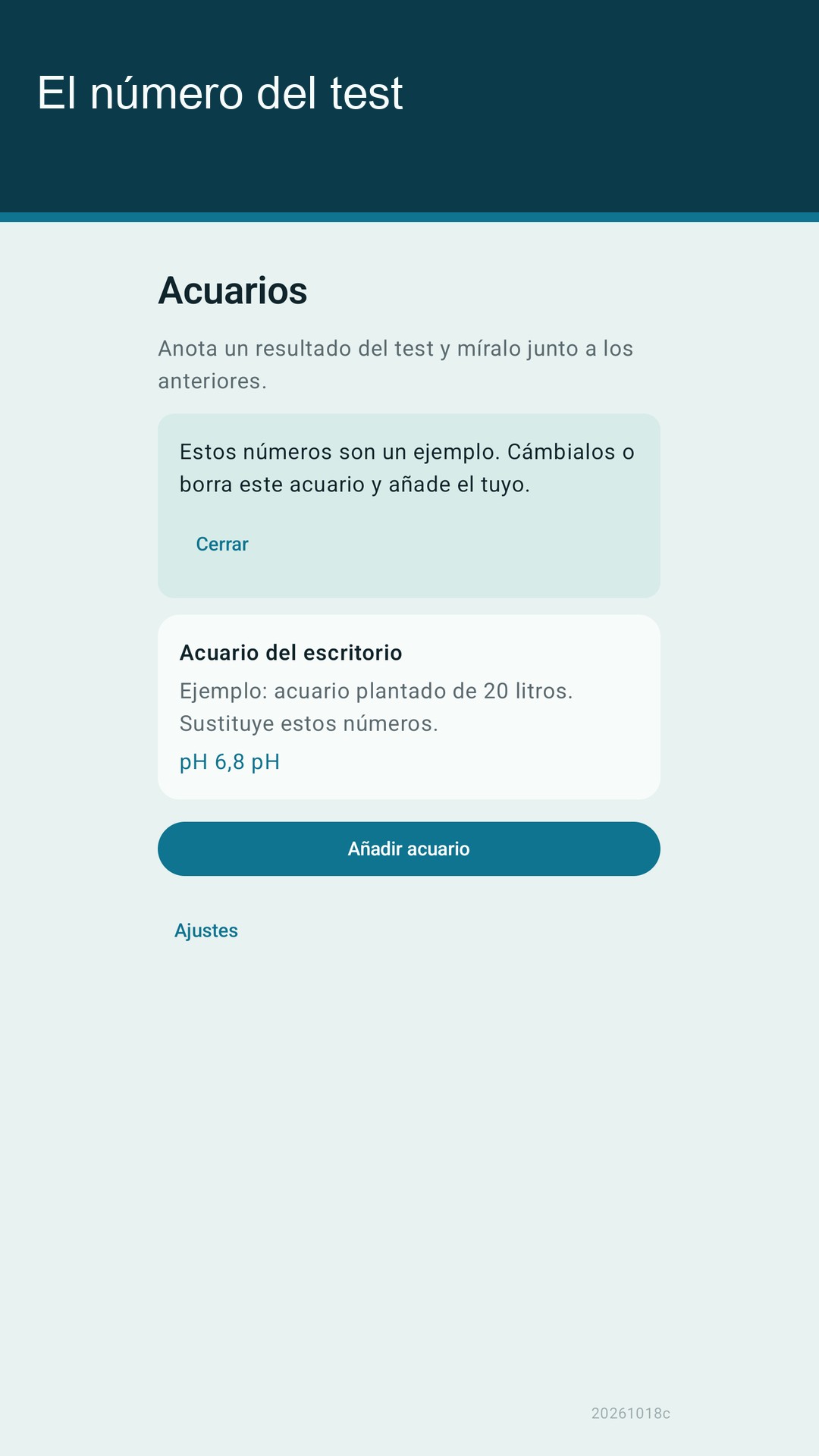 Glaslog: registro acuario