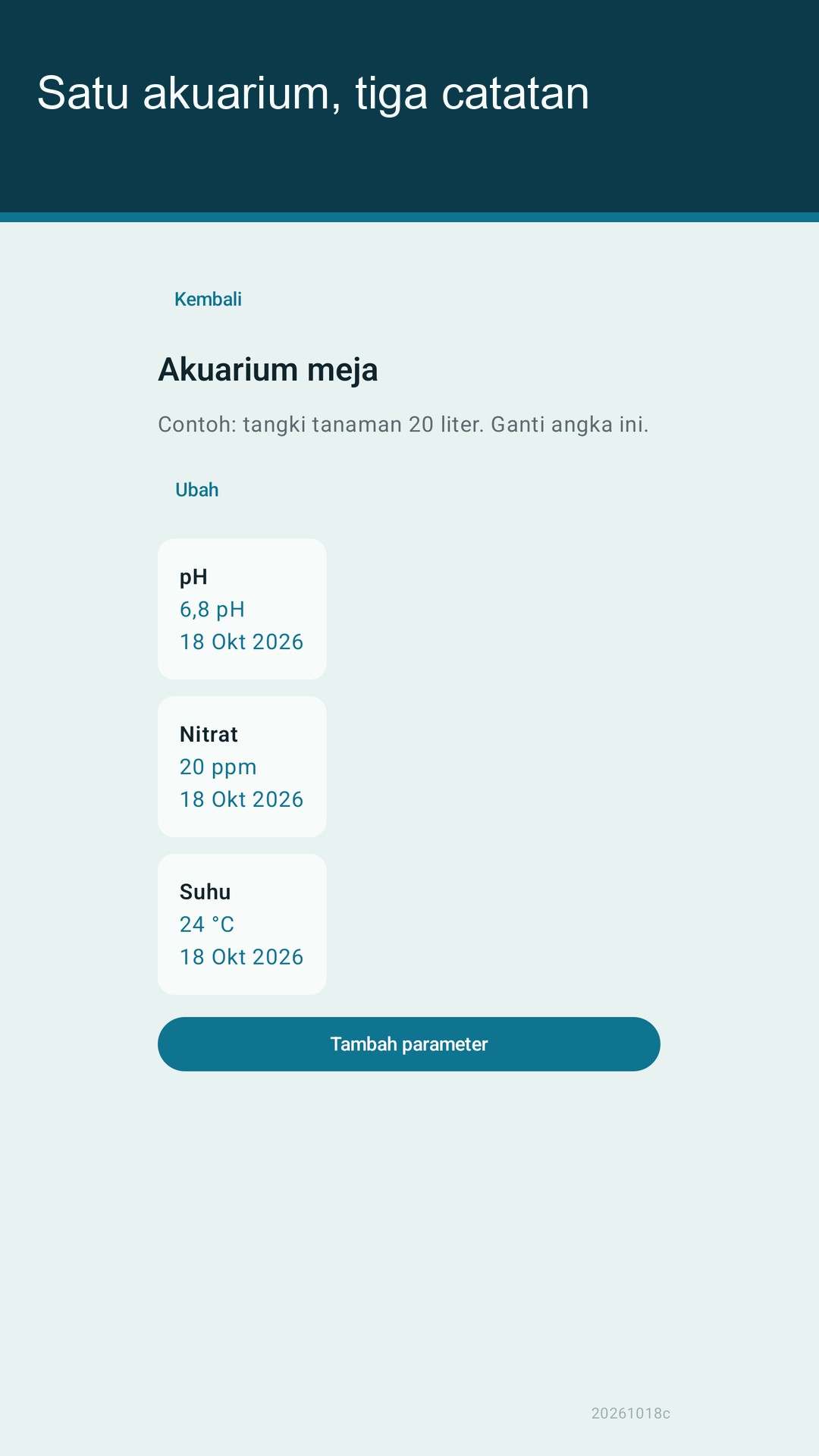 Glaslog: catatan akuarium — 2
