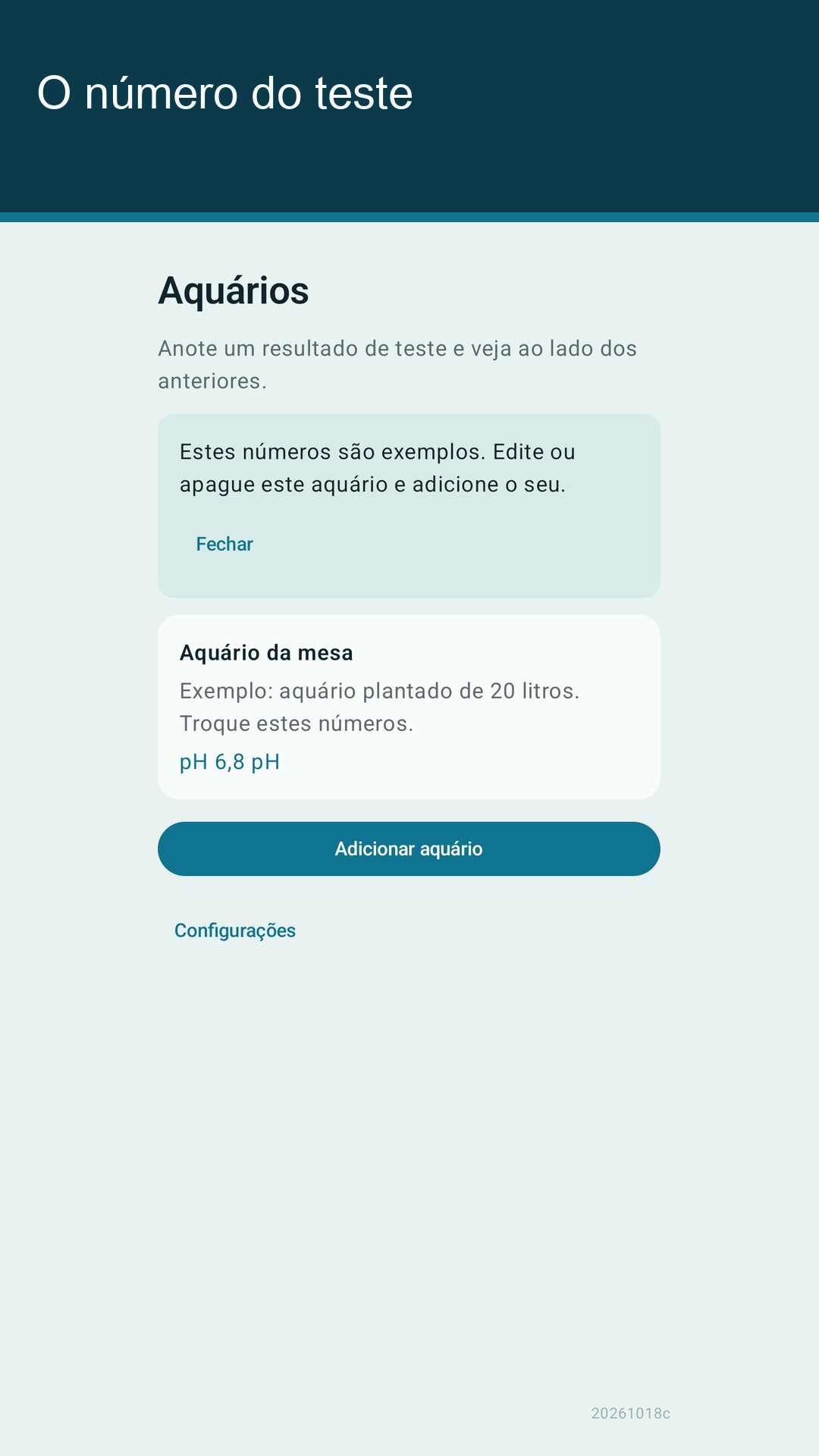 Glaslog: registro aquário
