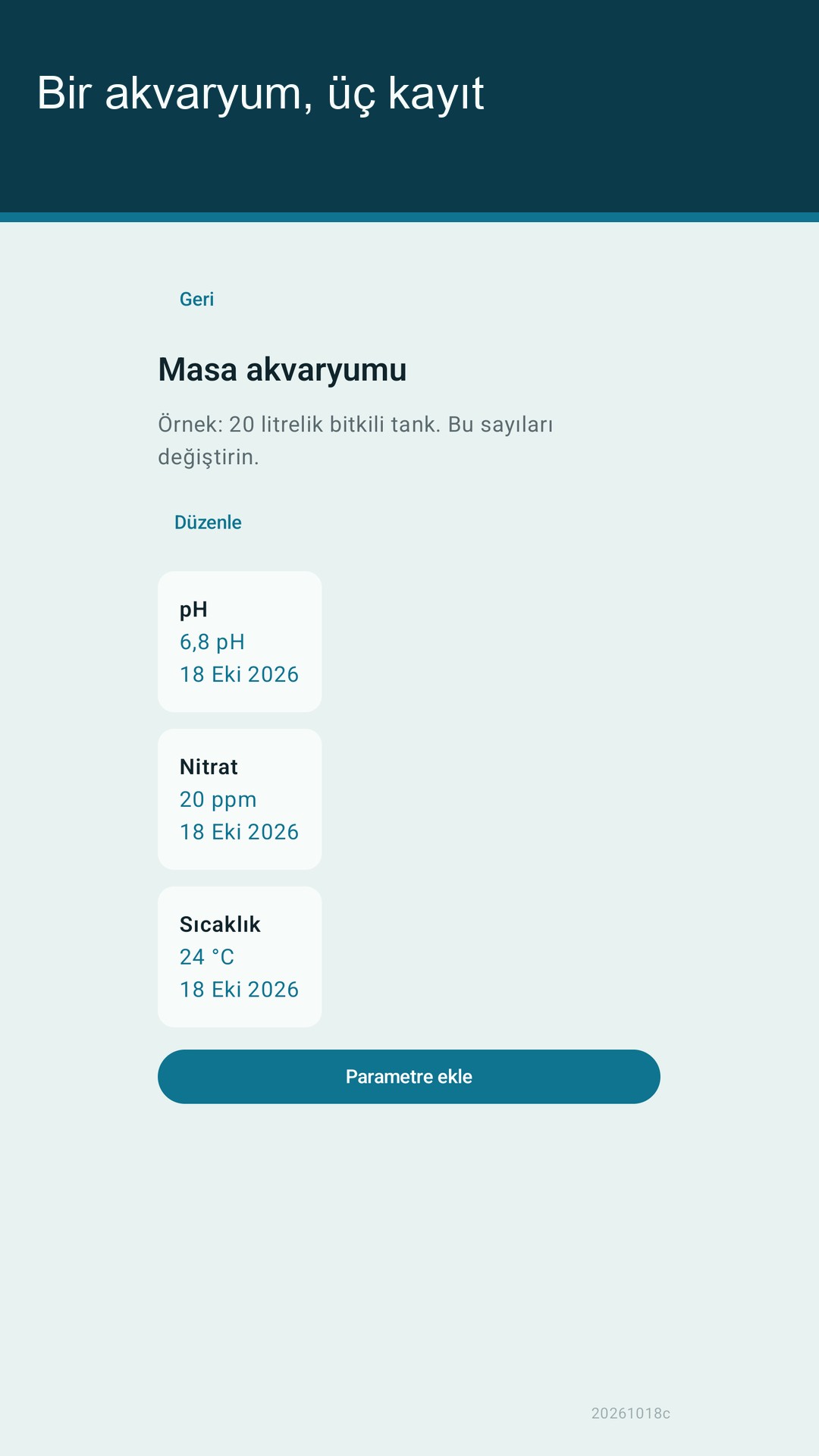 Glaslog: akvaryum kaydı — 2