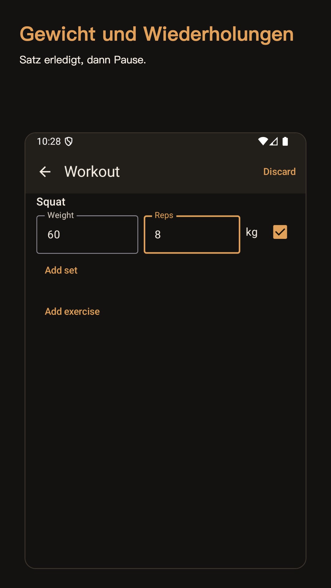 Gravlog: Satz-Trainingslog — 2