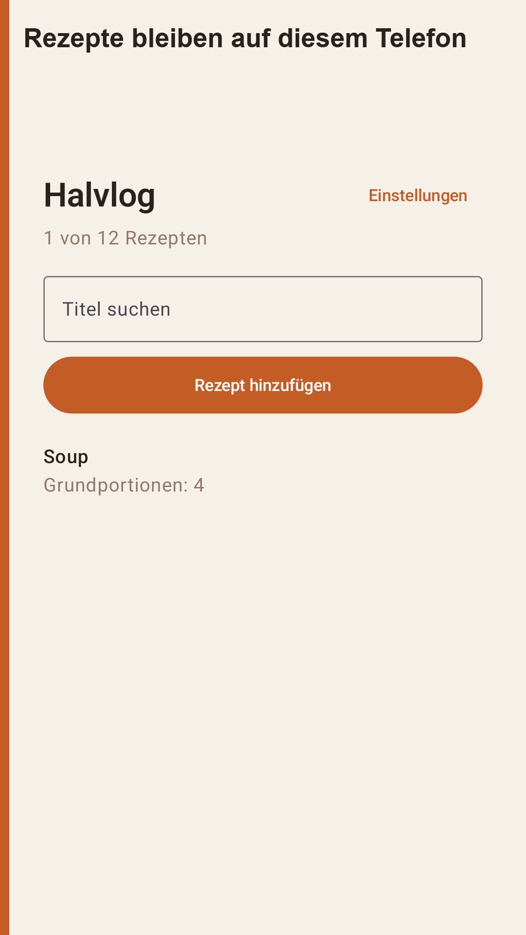Halvlog: Rezeptportionen