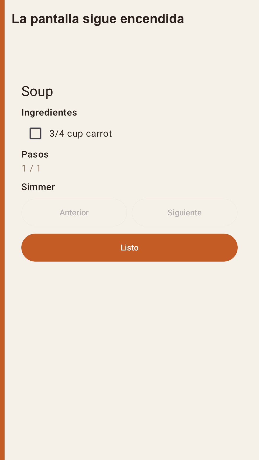 Halvlog: raciones de recetas — 4
