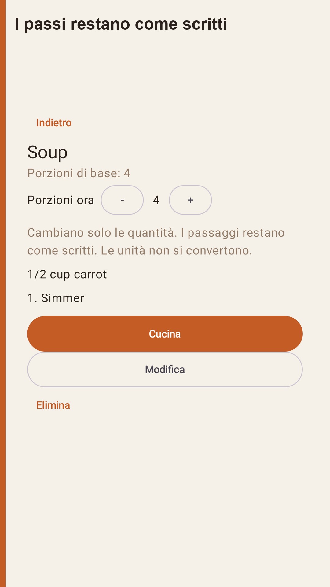 Halvlog: porzioni ricette — 3