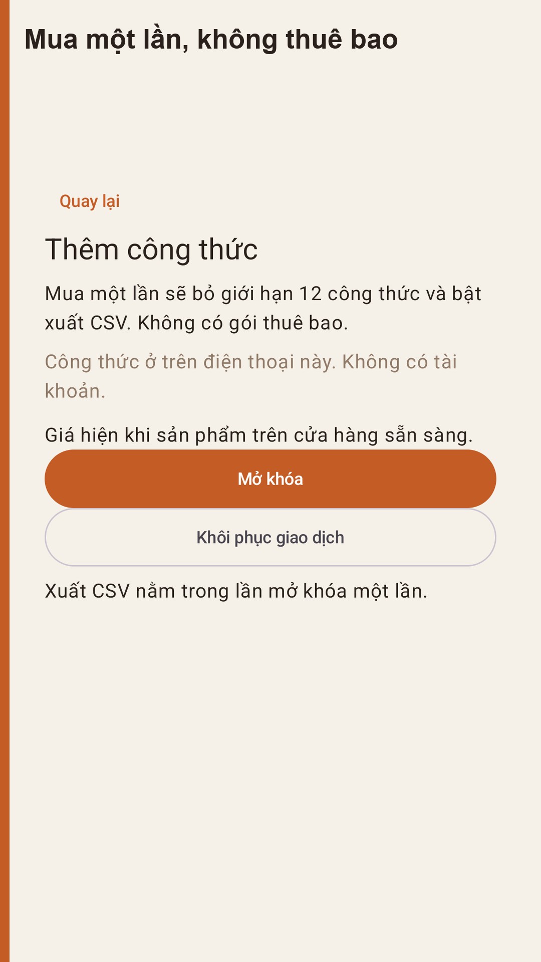 Halvlog: khẩu phần công thức — 5