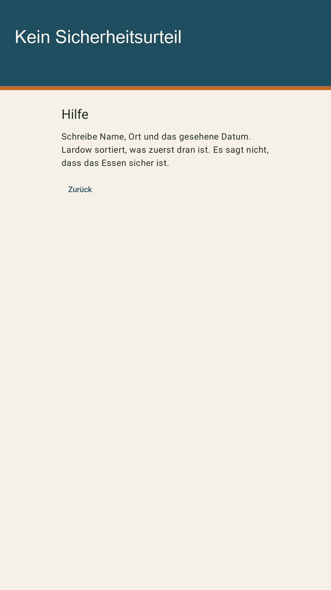 Lardow: Haltbarkeitsliste — 5