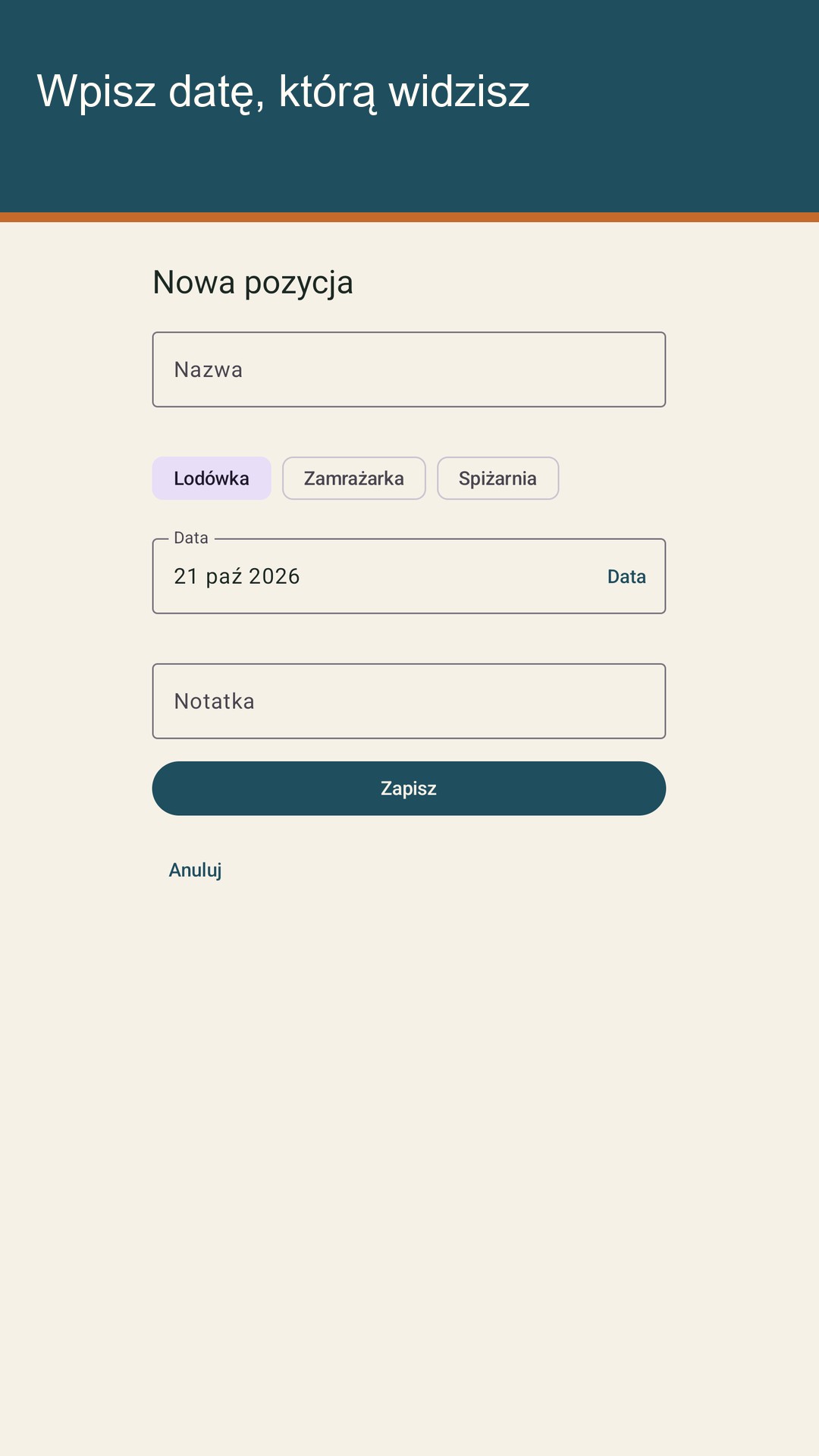 Lardow: lista terminów — 2