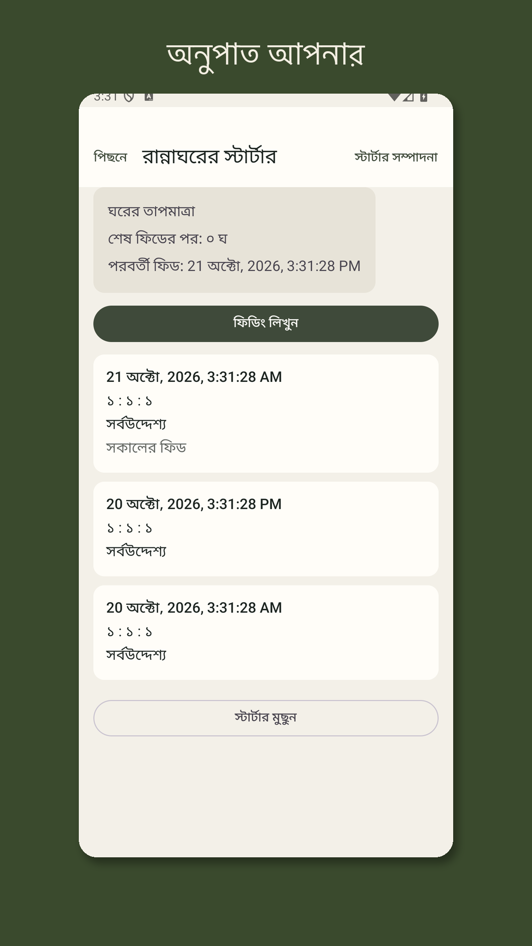 Leavrow: খামির খাওয়ানোর লগ — 2