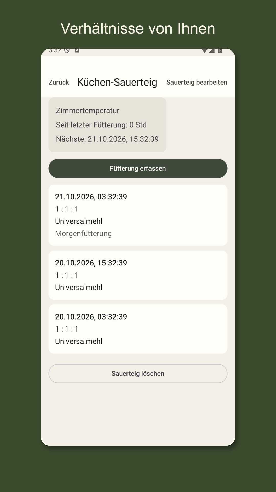 Leavrow: Sauerteig-Fütterlog — 2