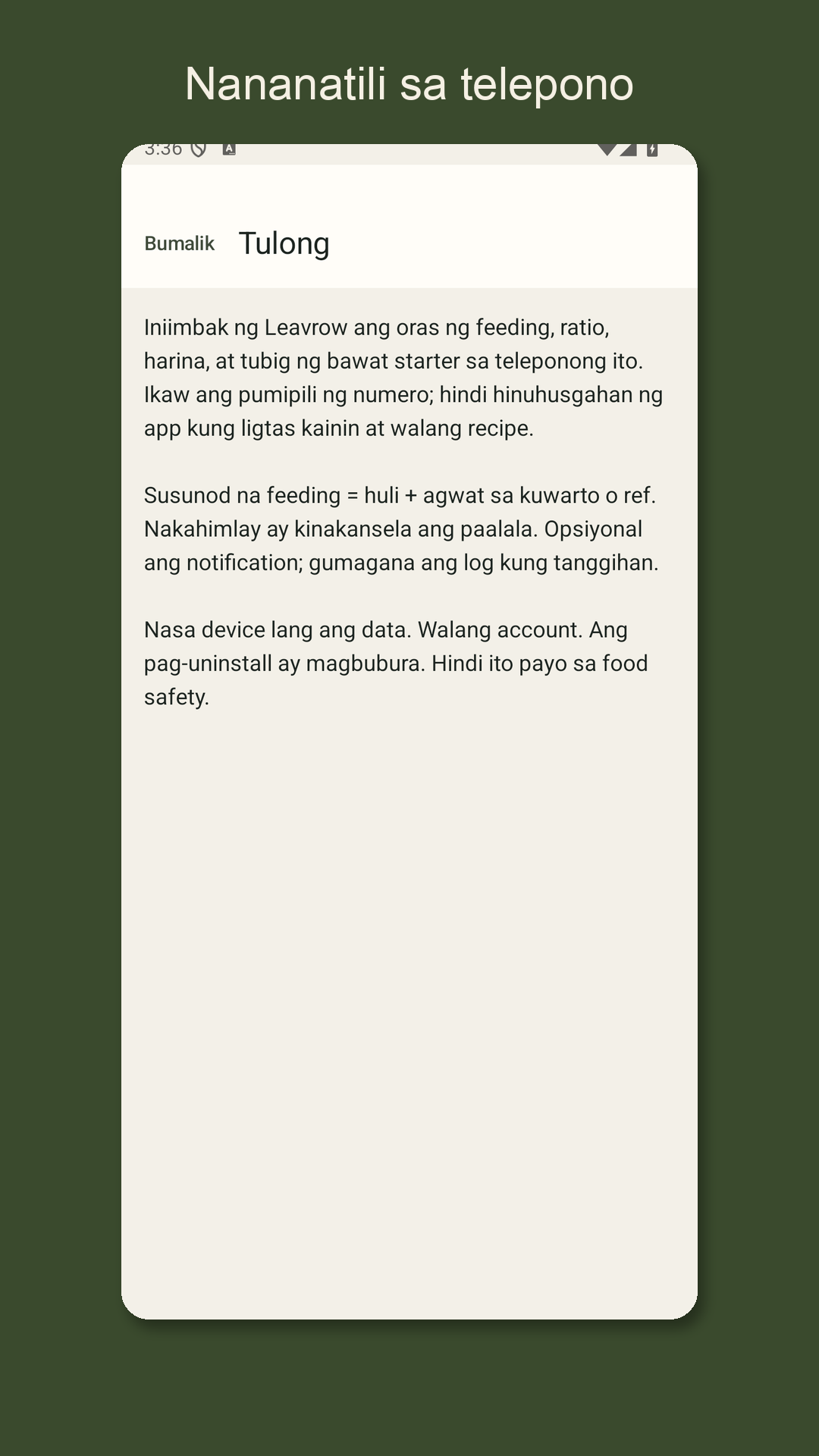 Leavrow: log ng pagpapakain — 5