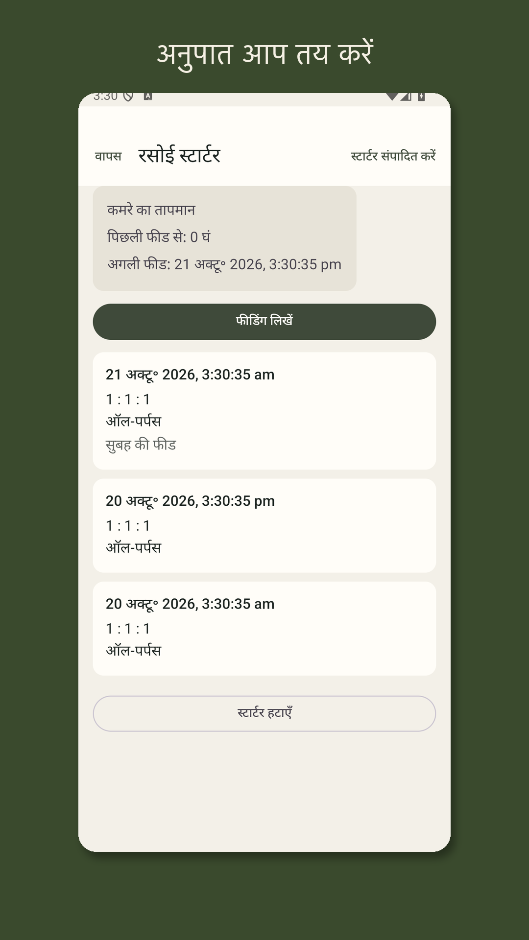 Leavrow: खमीर फीड लॉग — 2