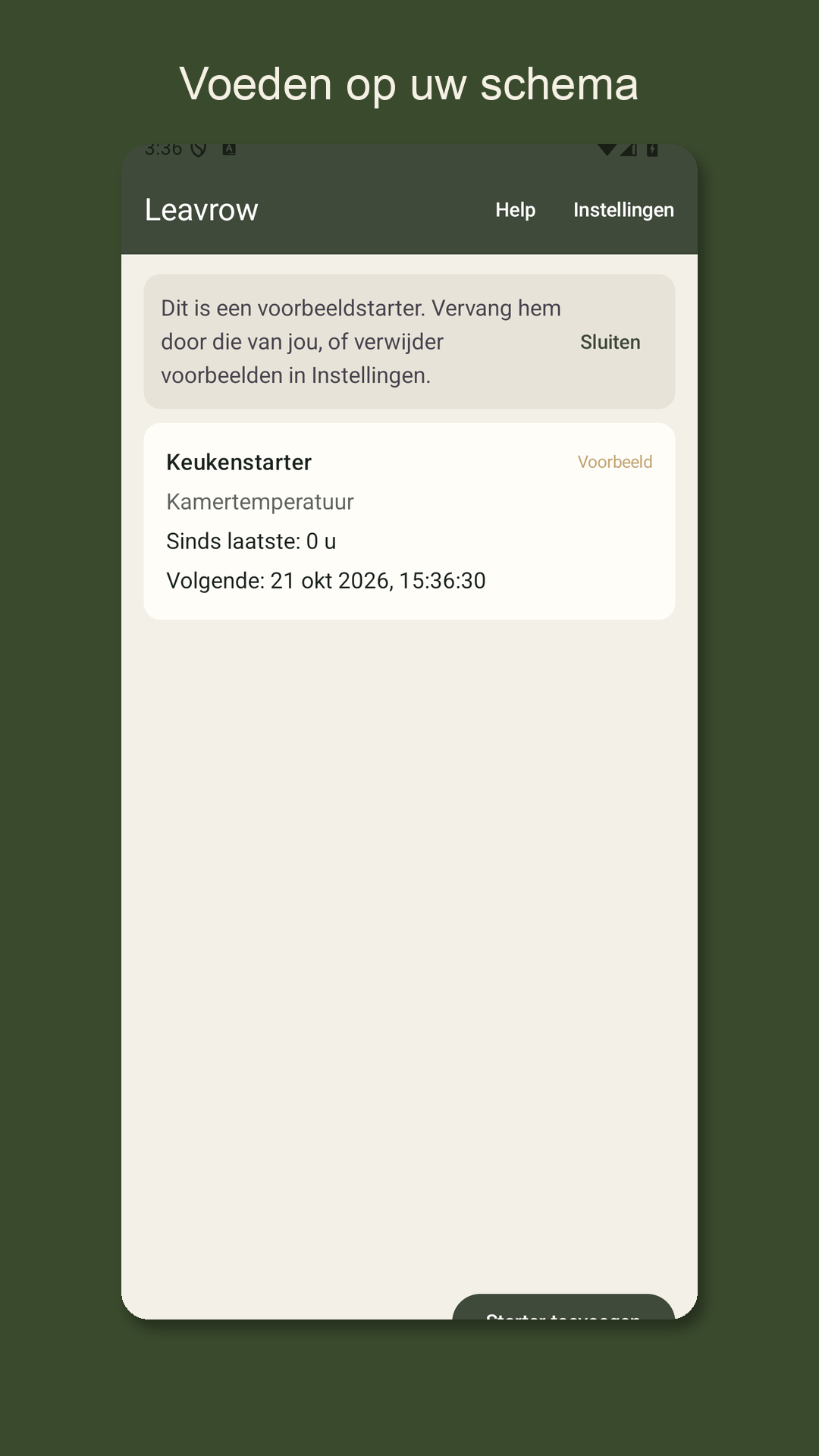 Leavrow: zuurdesemvoeding
