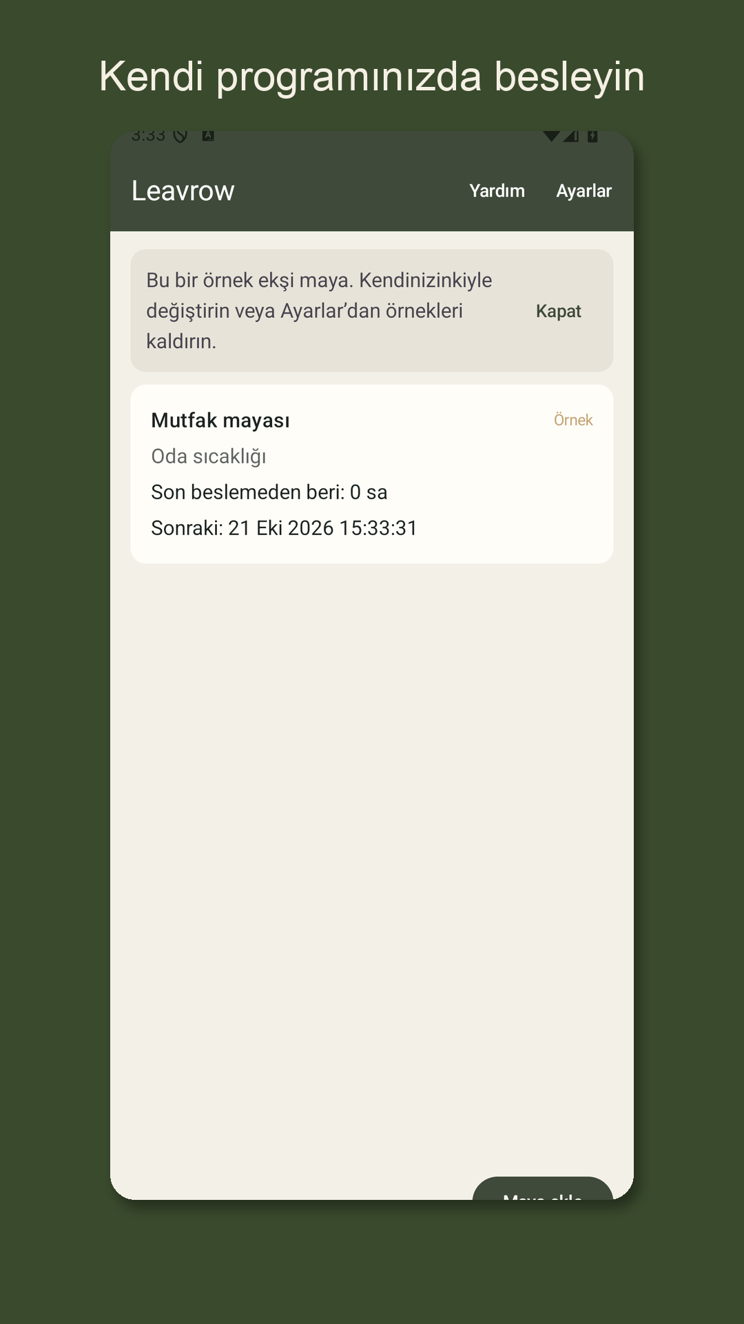 Leavrow: ekşi maya günlüğü
