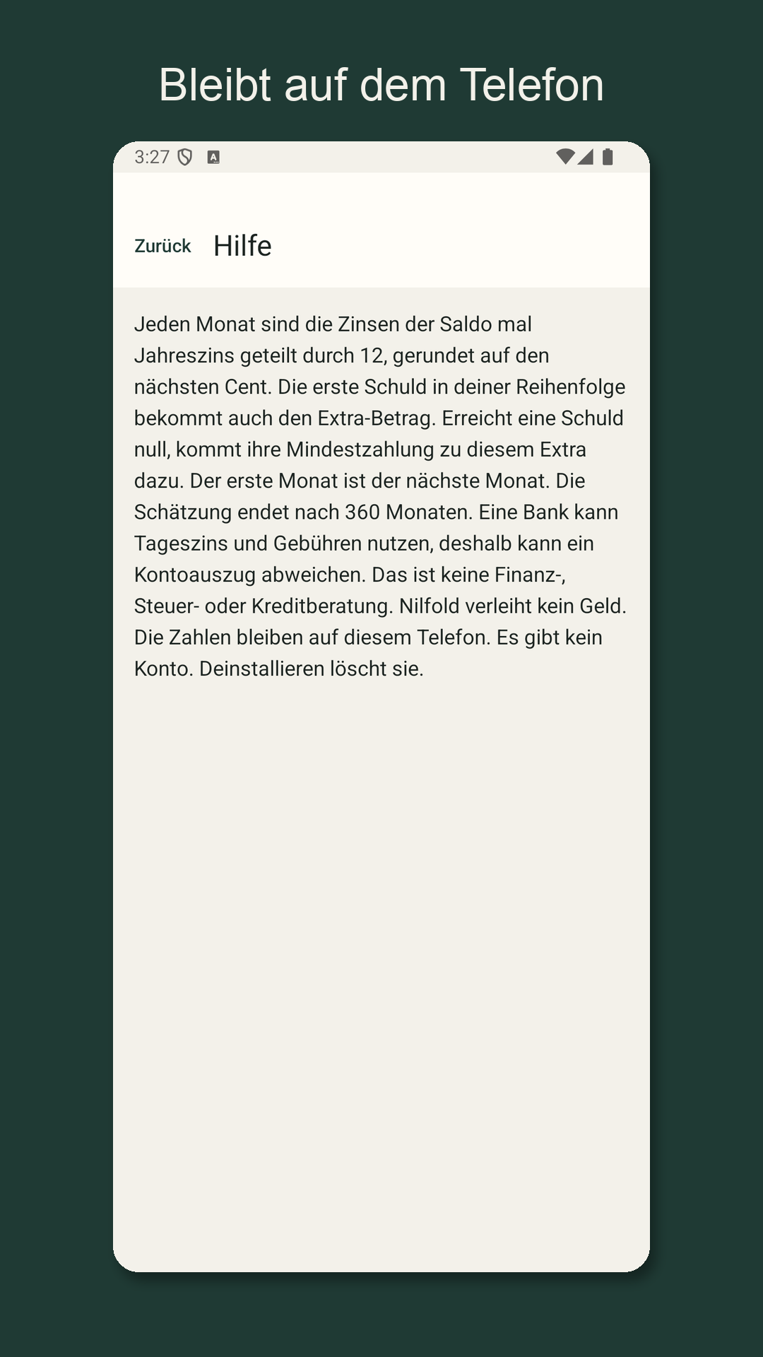 Nilfold: Schulden schätzen — 4