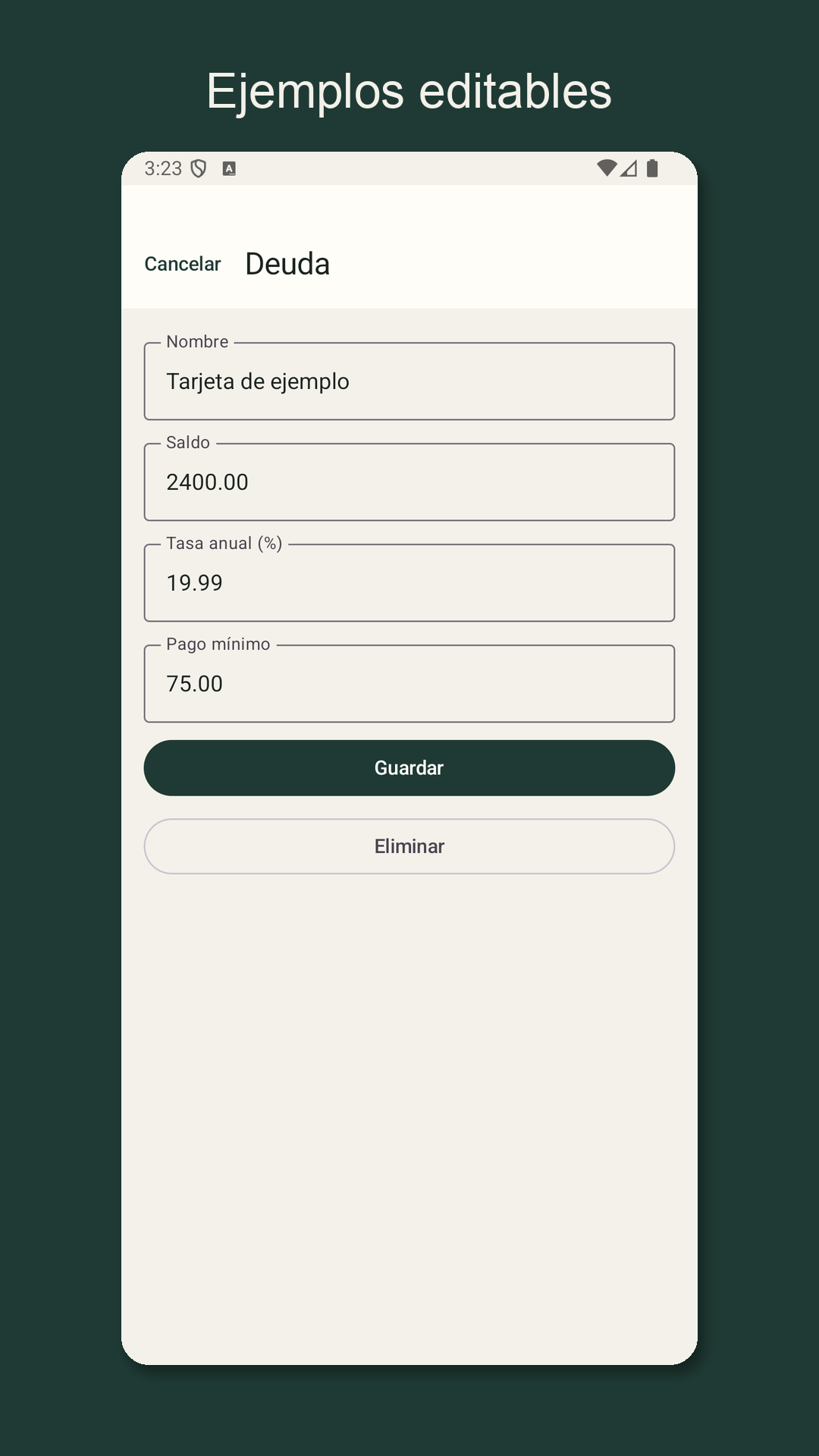 Nilfold: estimar deudas — 3