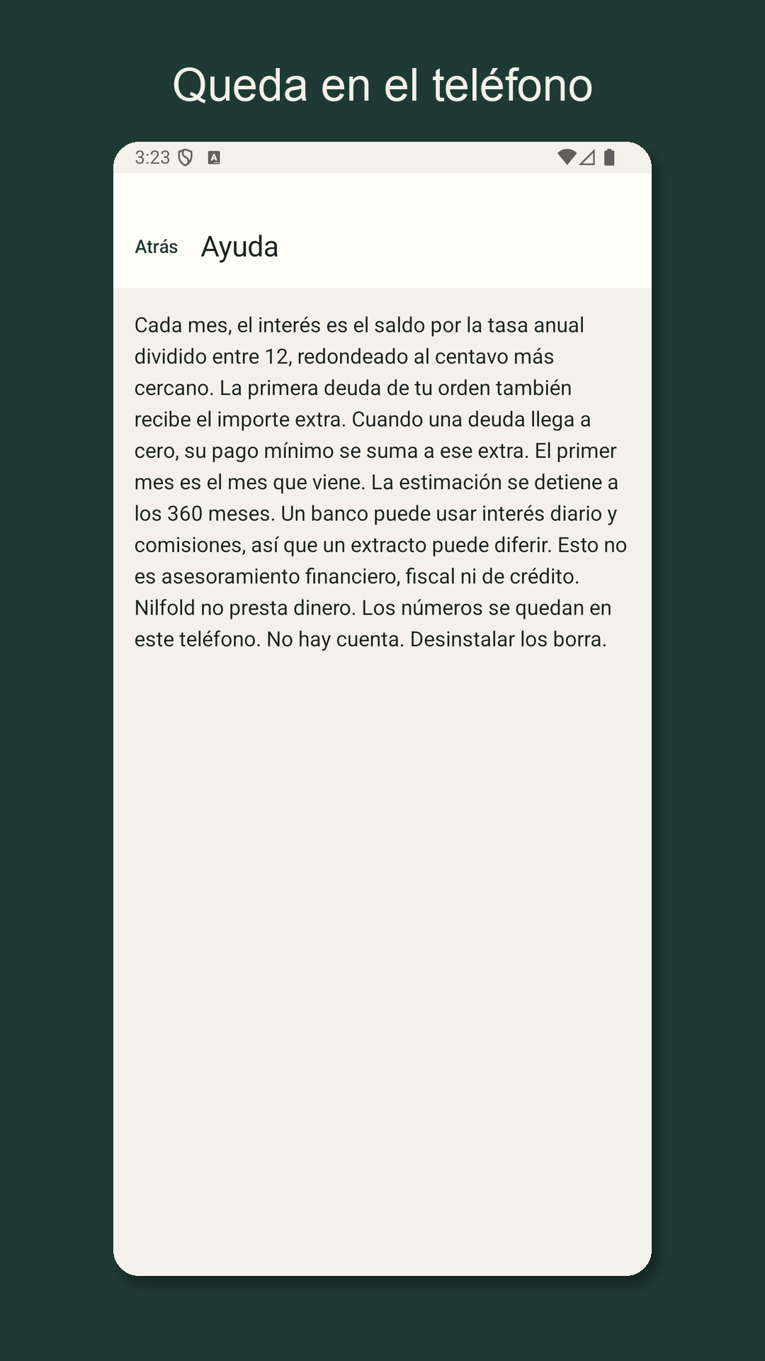 Nilfold: estimar deudas — 4