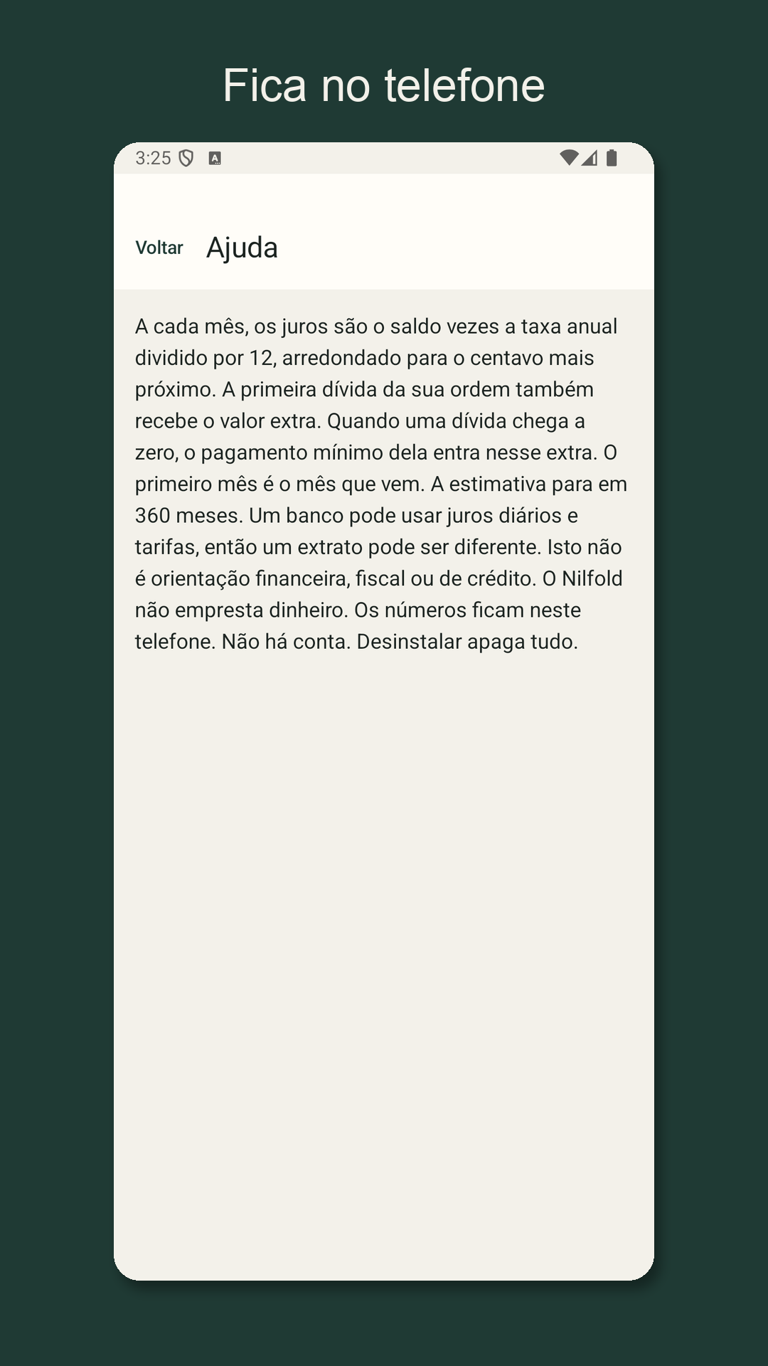 Nilfold: estimar dívidas — 4