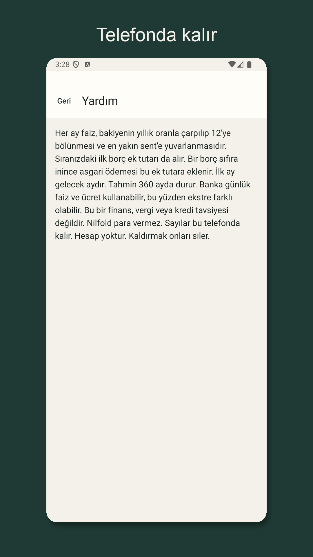 Nilfold: borç kapanış tahmini — 4
