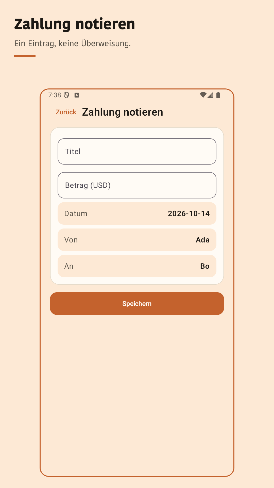 Nuvotab: Ausgaben teilen — 4