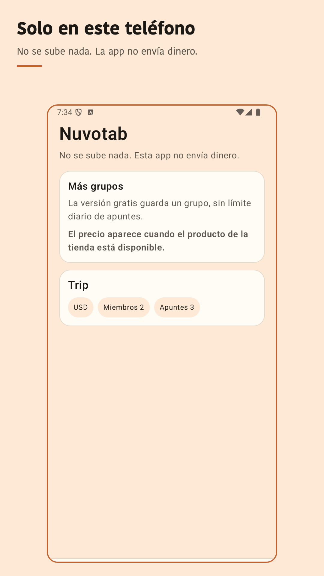 Nuvotab: Dividir gastos