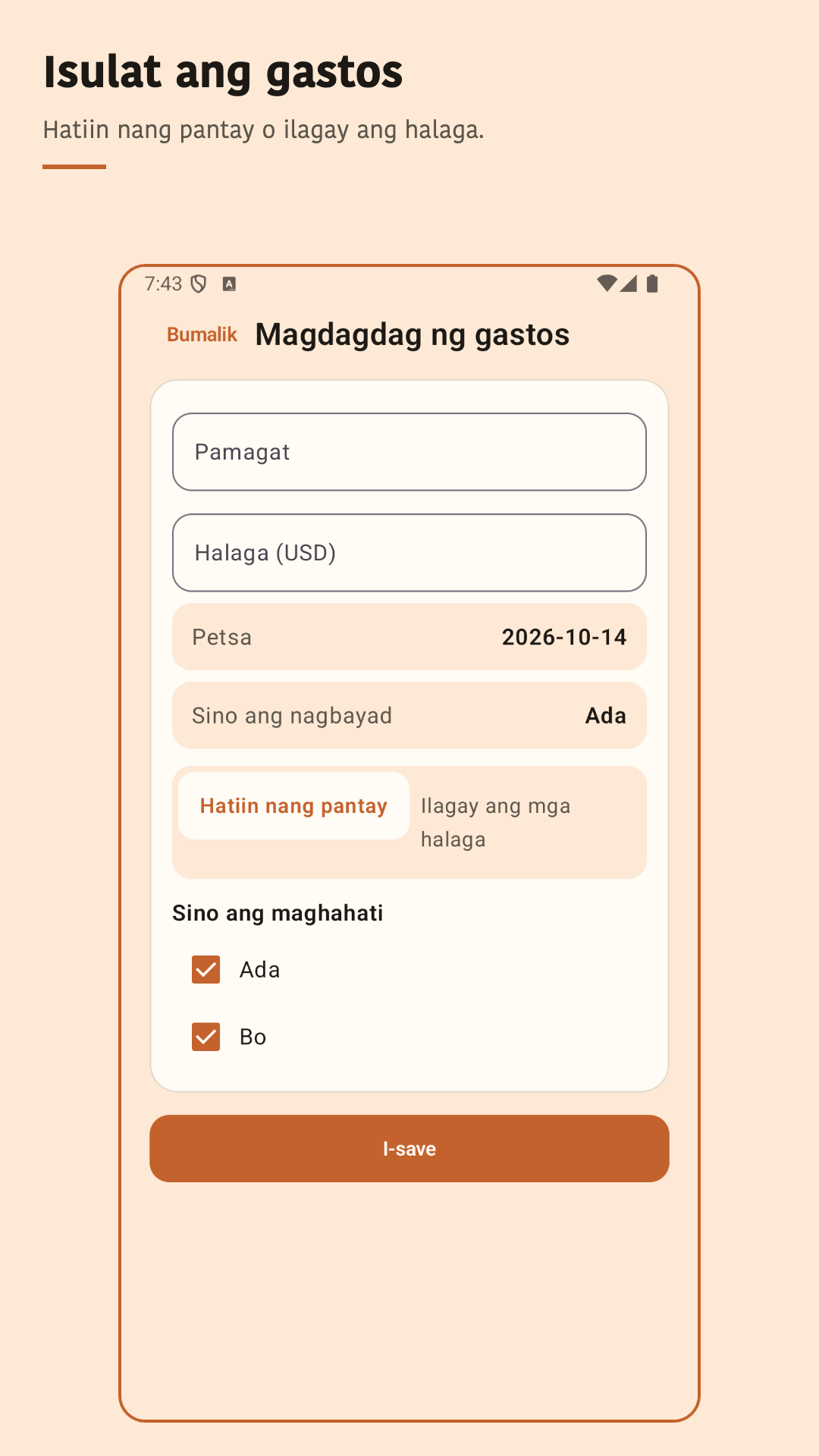 Nuvotab: hatiin ang gastos — 3