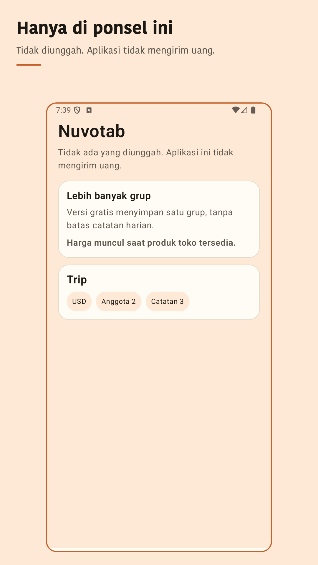 Nuvotab: bagi pengeluaran