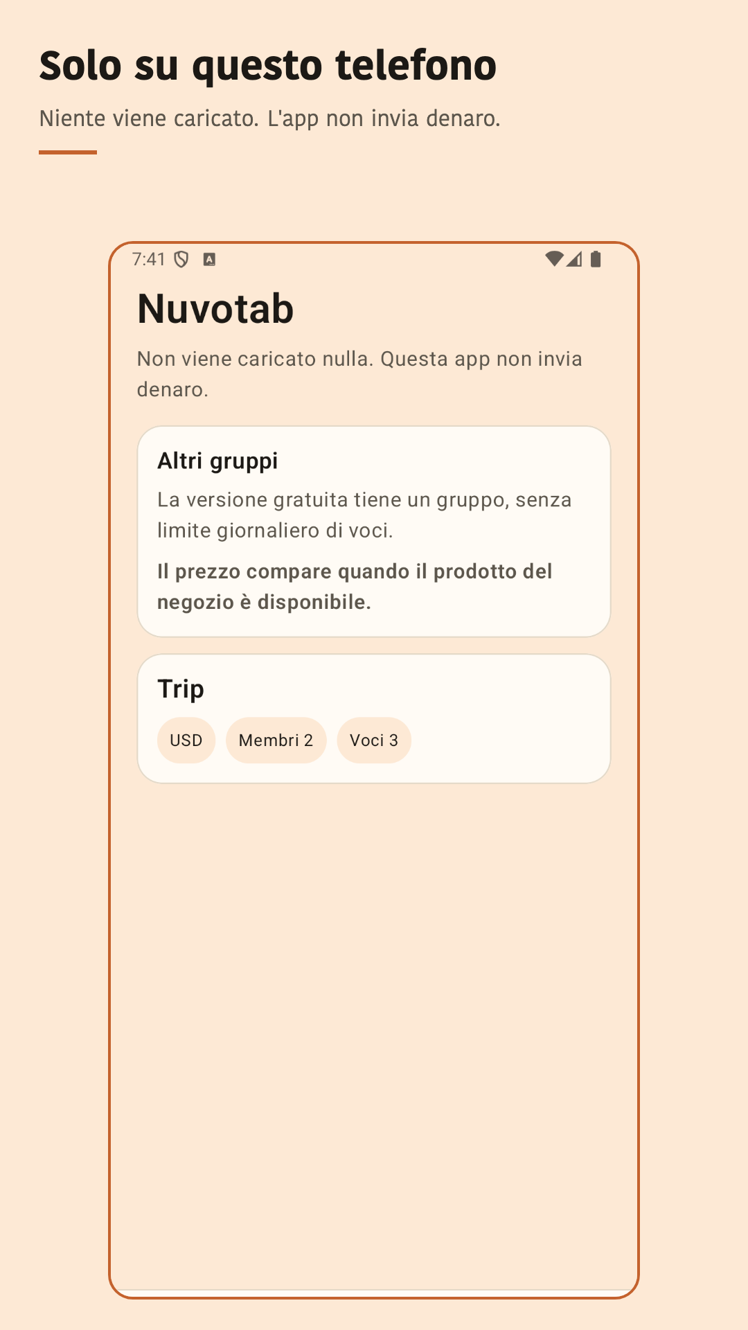 Nuvotab: dividere le spese
