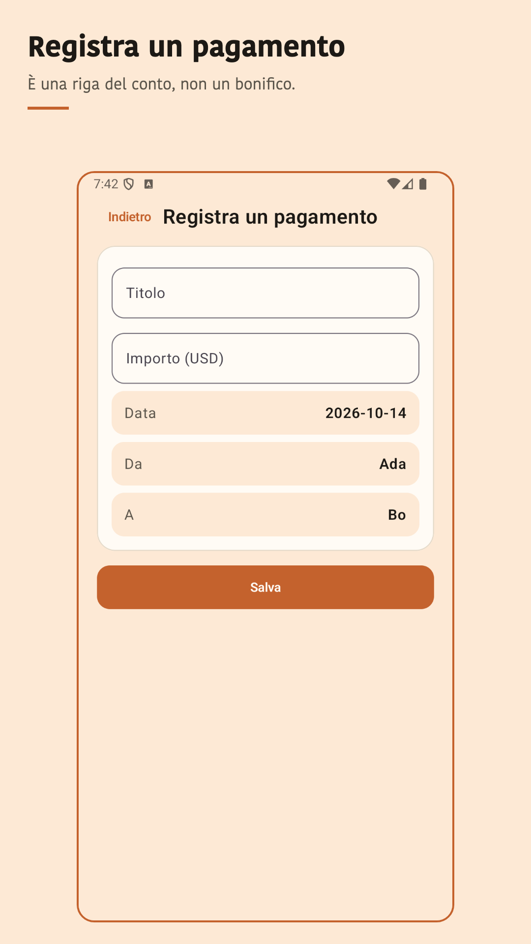 Nuvotab: dividere le spese — 4