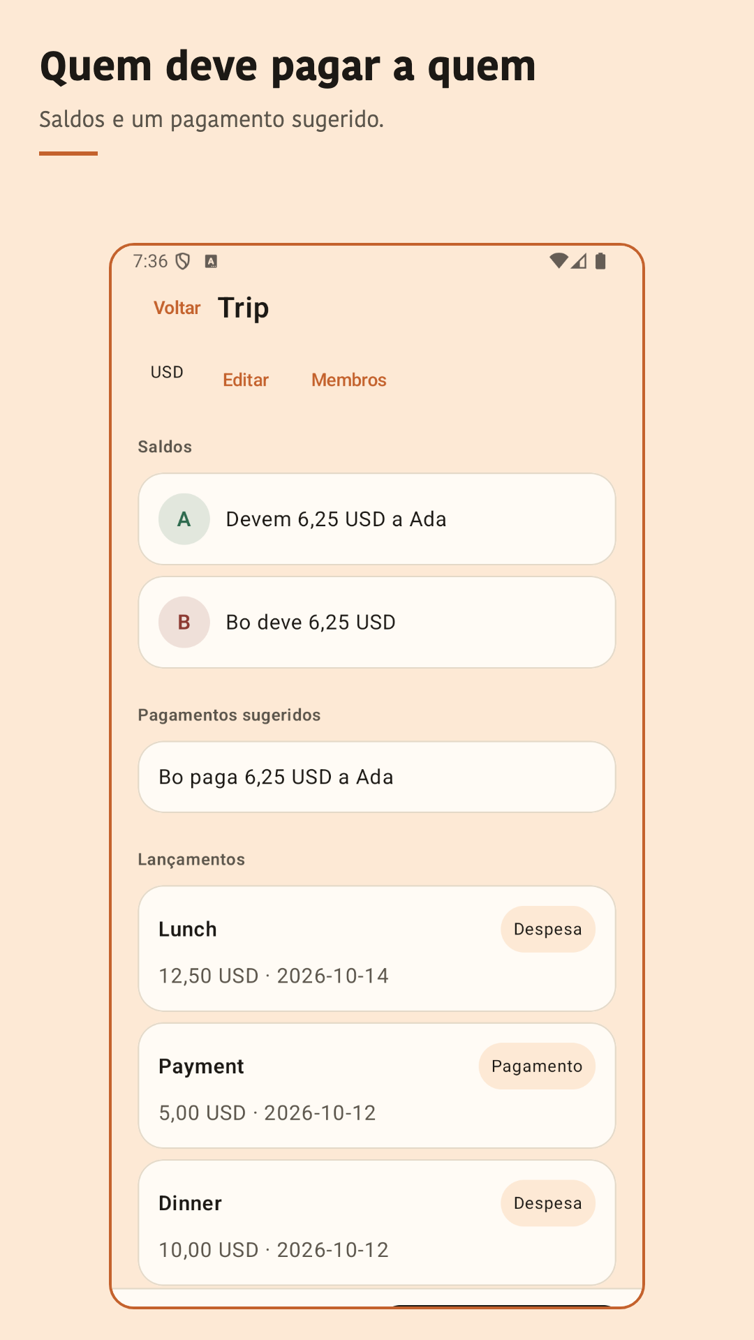 Nuvotab: dividir contas — 2