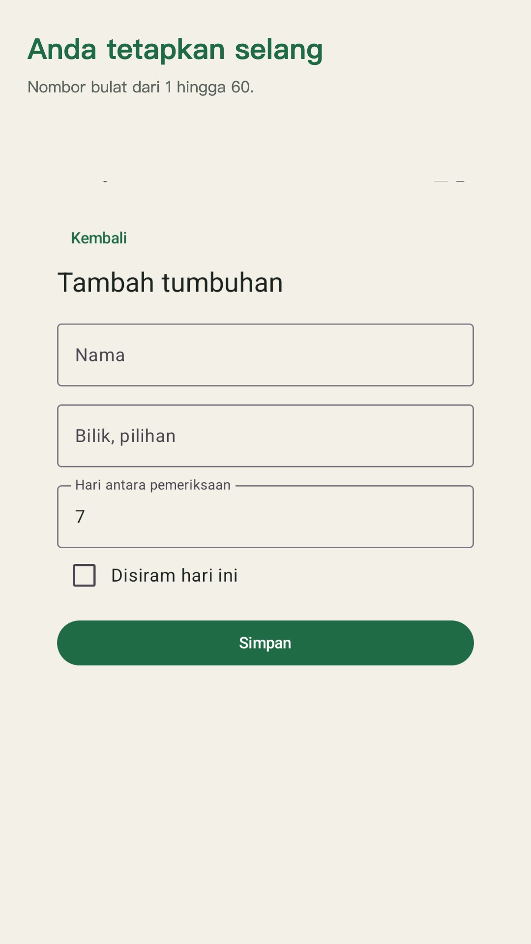 Potdew: log semak tanaman — 3