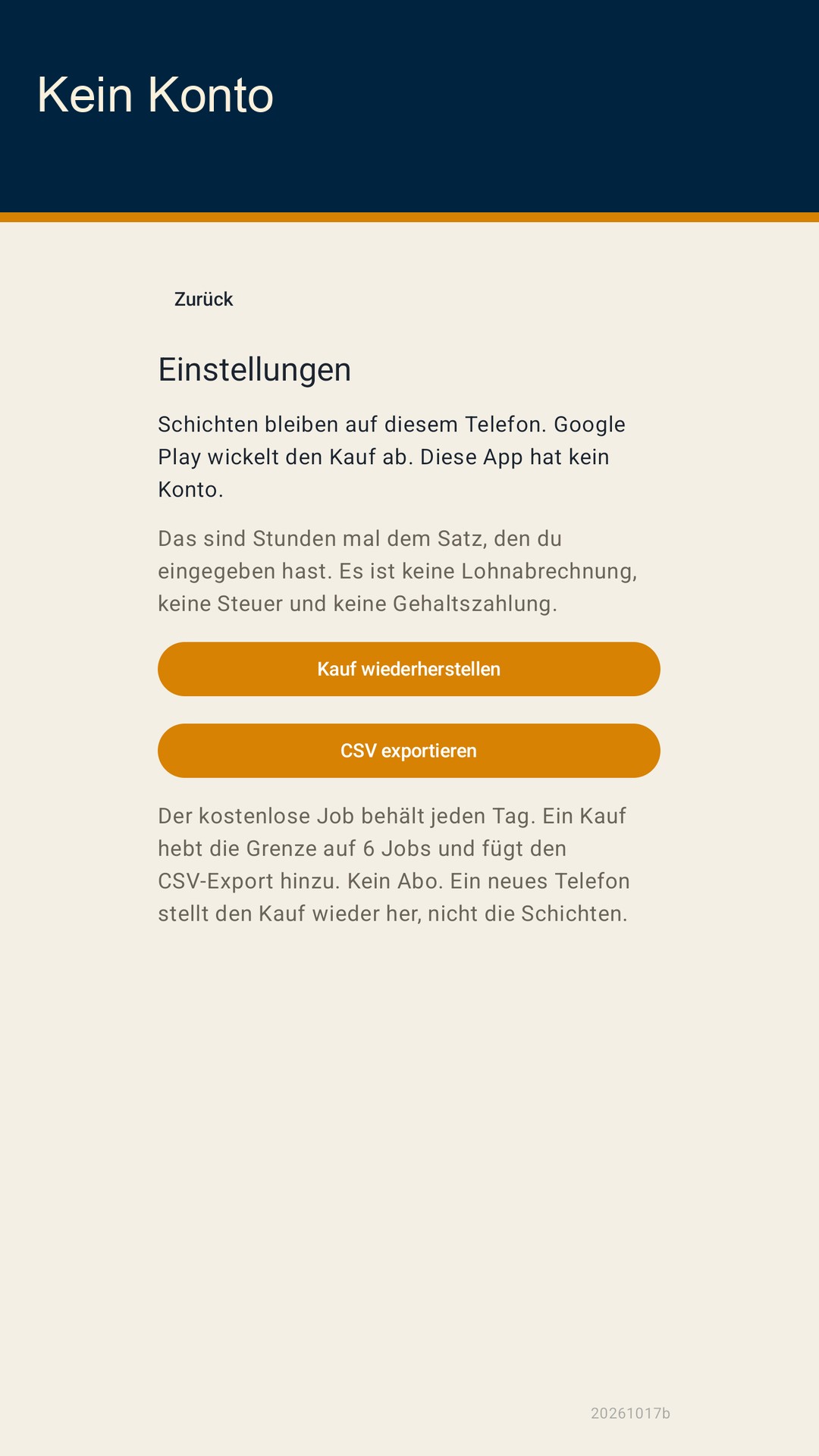 Shiftfold: Schichtstunden — 4