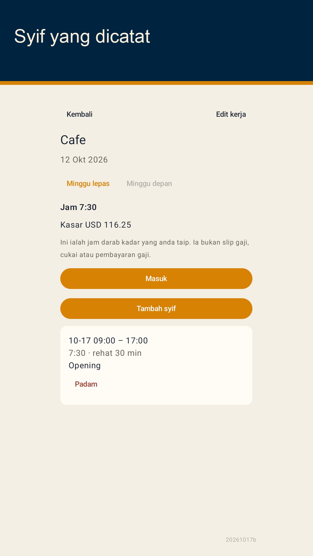 Shiftfold: jam syif — 2
