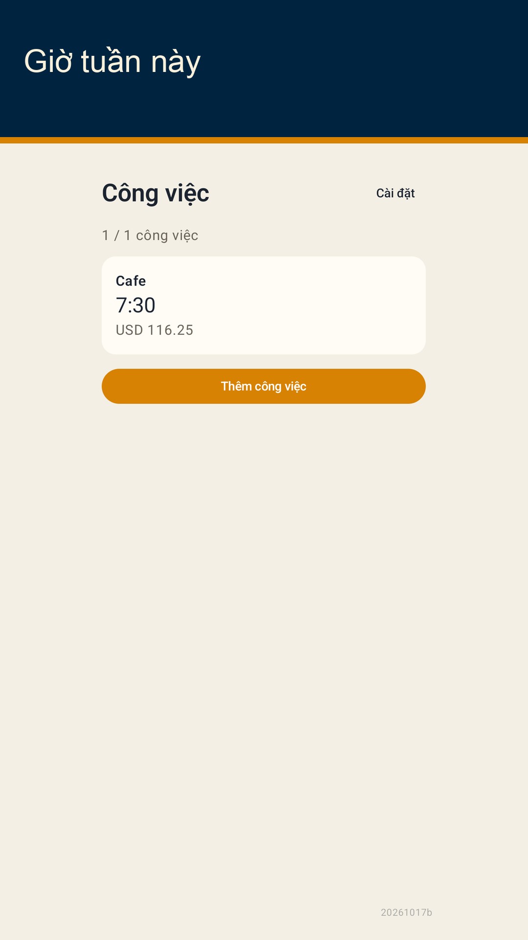 Shiftfold: giờ ca làm