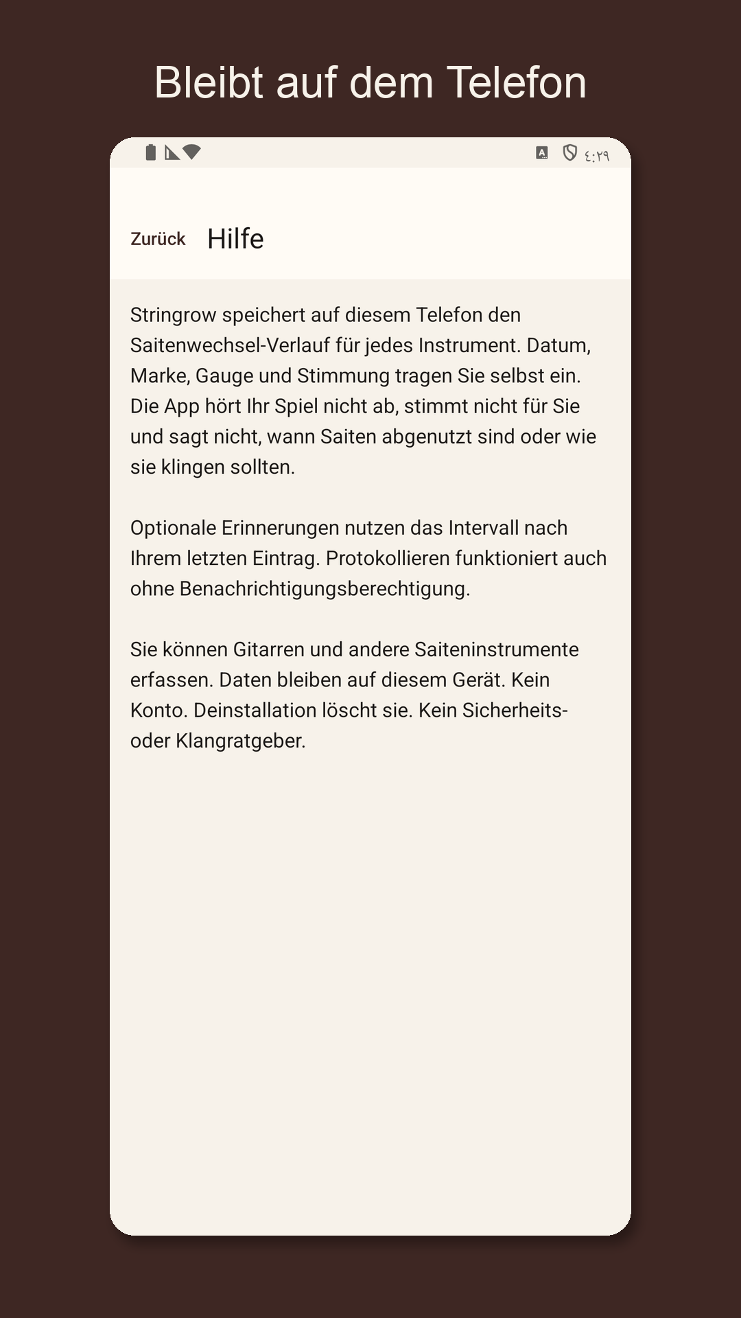 Stringrow: Saitenwechsel-Log — 5