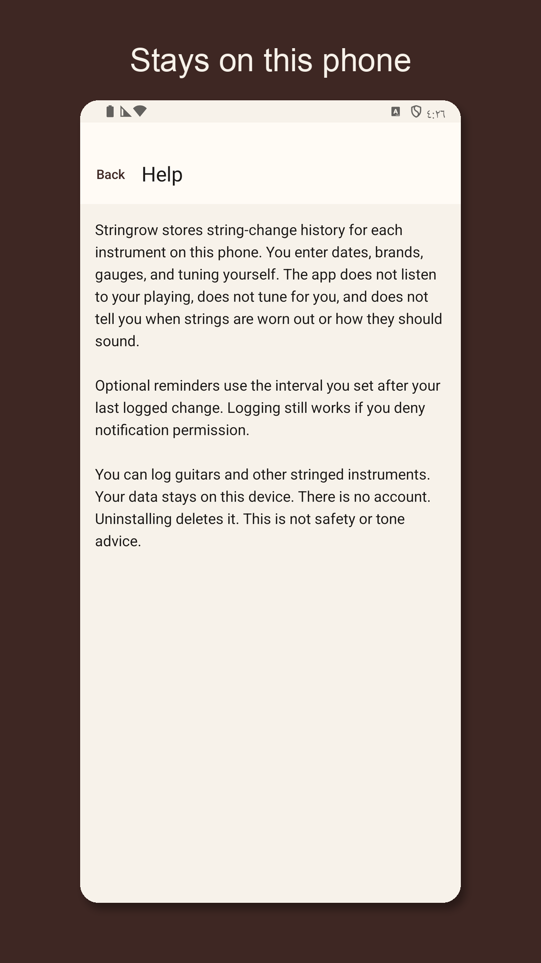 Stringrow: Guitar String Log — 5