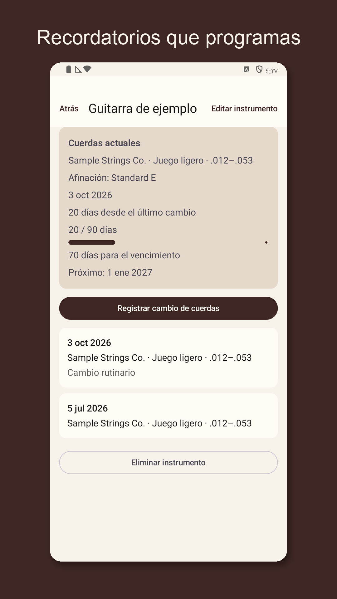 Stringrow: registro de cuerdas — 3
