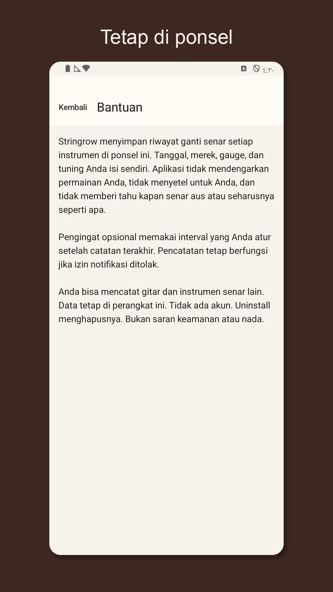 Stringrow: log ganti senar — 5