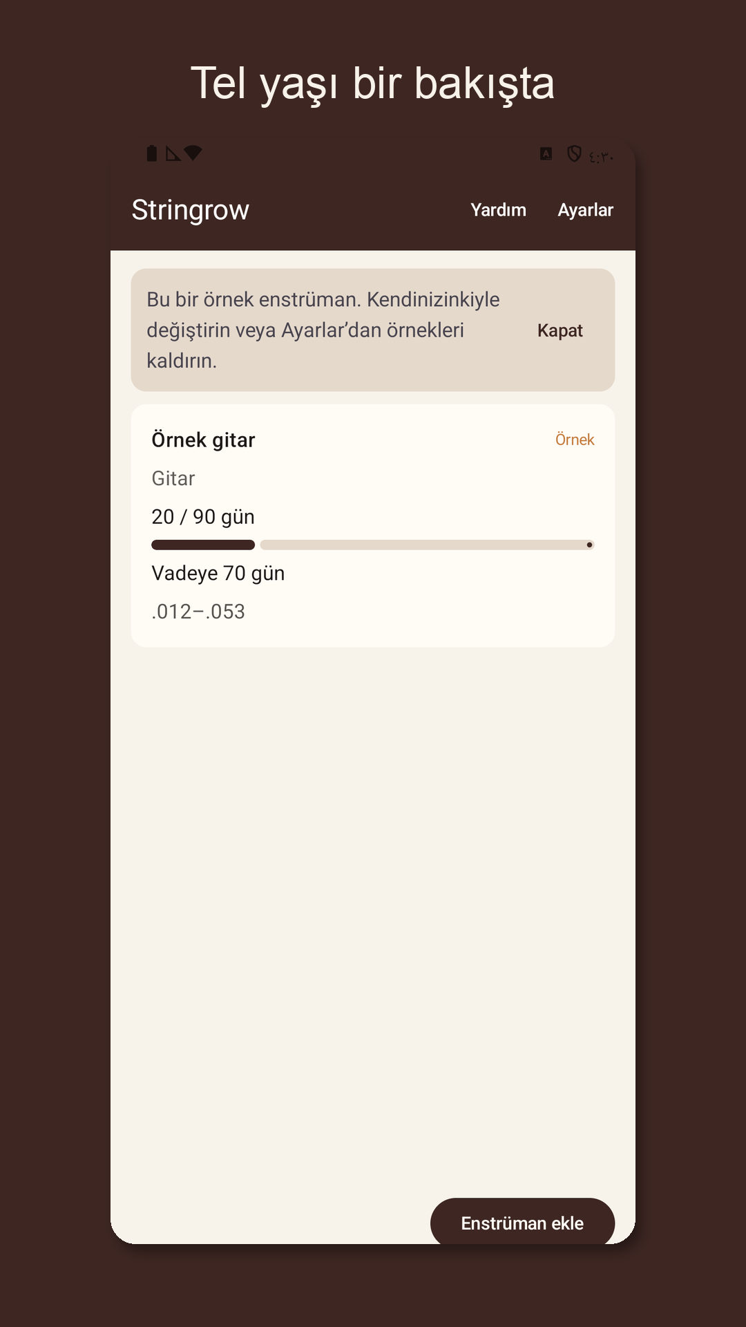 Stringrow: tel değişim günlüğü