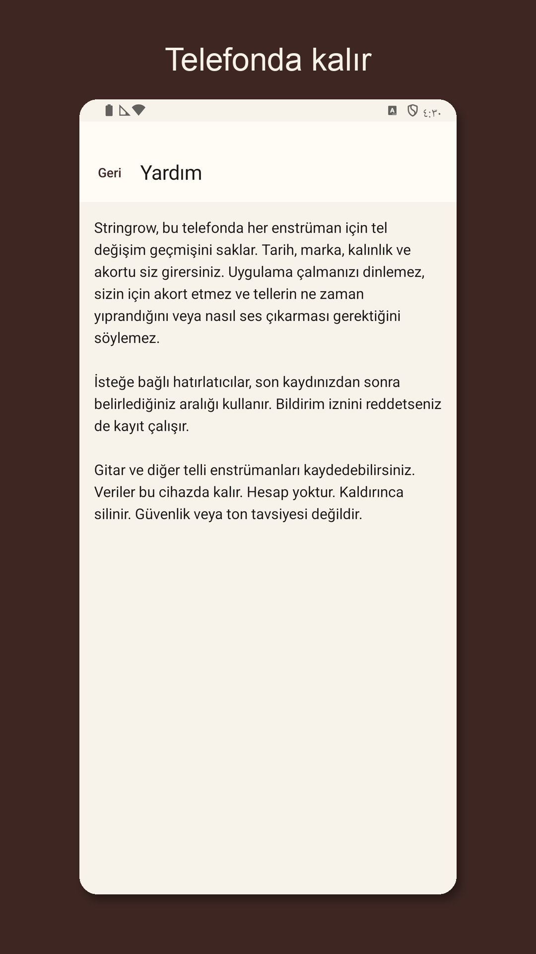 Stringrow: tel değişim günlüğü — 5