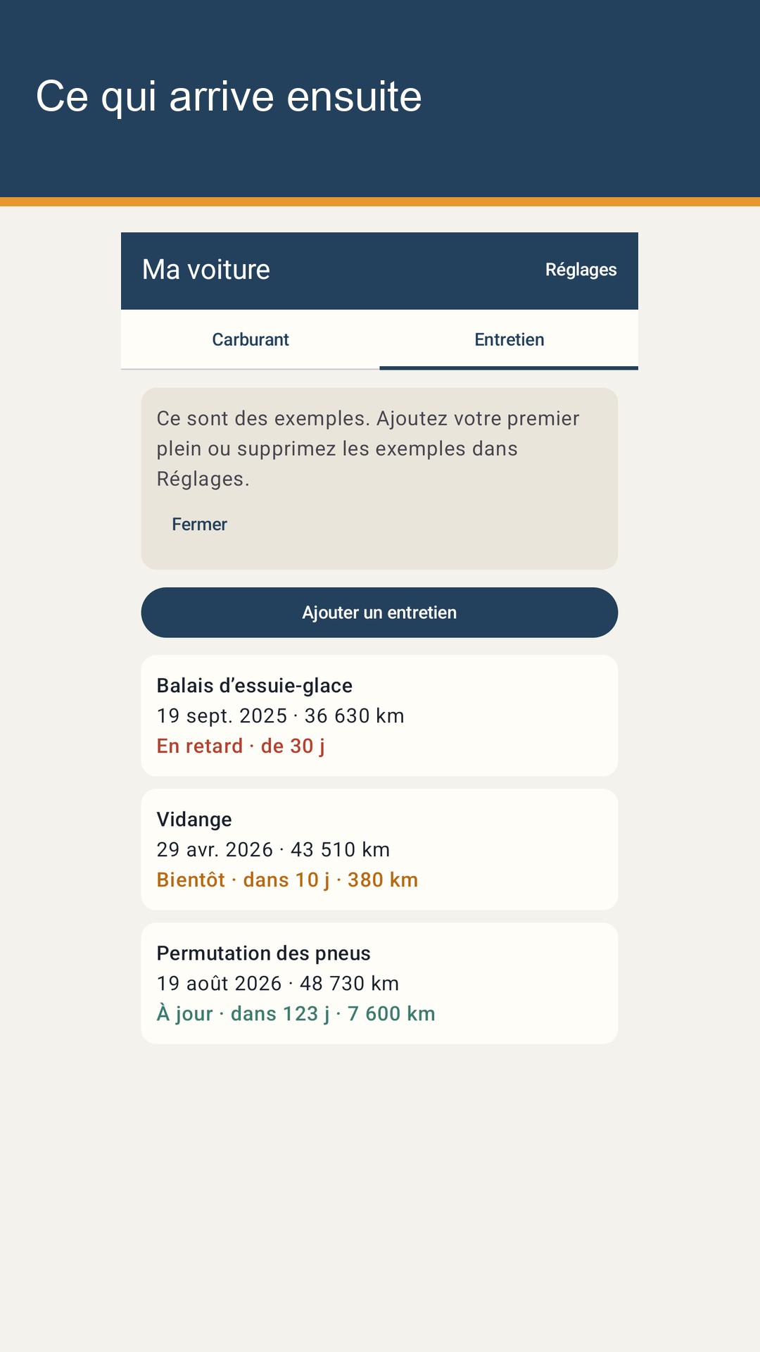 Tankrow: Conso et entretien — 3