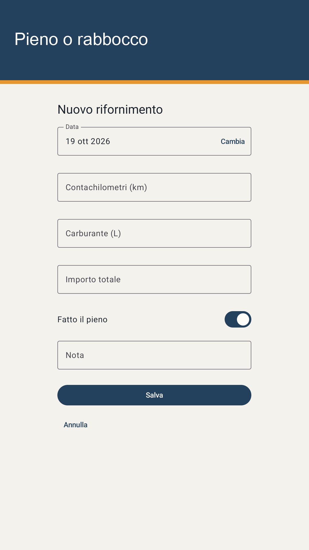 Tankrow: Consumi e tagliandi — 2